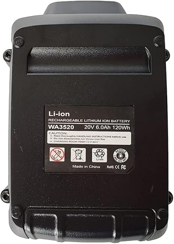 Miniatura 7 de Reemplazo de batería de iones de litio de 20 V 6.0 Ah para batería Worx de 20 V WA3578 WA3520 con indicador de nivel de potencia compatible con