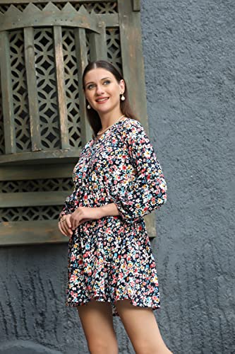 Image of DHRUVI Trendz Women Knee-Length Dress | One Piece Dress for Women | Dresses for Women | Trendi Dress for Women | Dress