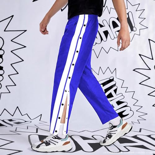 Men's Jogger Pants Tearaway Basketball Casual Active Workout High Split Snap Button Sweatpants with Pockets, M-3XL2