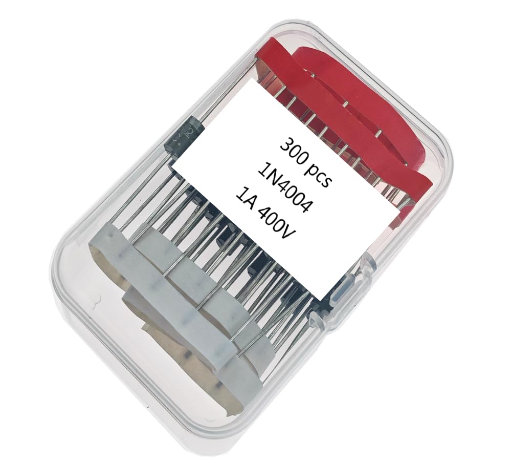 1N4004, 1A 1N4004, 1A 400V 1N4004, Diode 1N4004, 1A 1N4004 Diode, Silicon Rectifier Direct Insertion Diode 1A 400V Plug-in Diode (300 Pcs)