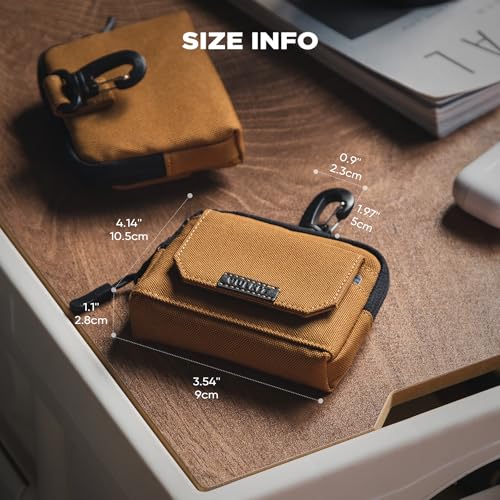 VULKIT Credit Card Wallet RFID Blocking with Plastic Lobster Clasp, Water-resistant Oxford Cloth Card Holder for Men Women, Clip Stash Pouch for Daily Outdoor Travel4