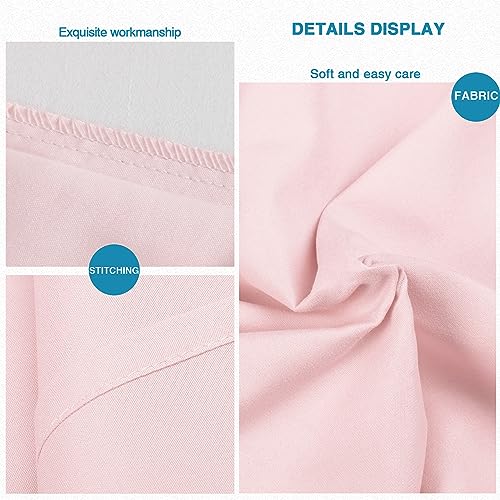 FLXXIE Microfiber Pillow Cases Queen Size Set of 2, Soft Pillowcases with Envelope Closure, Wrinkle Resistant Pillow Covers, 20x30, Blush Pink