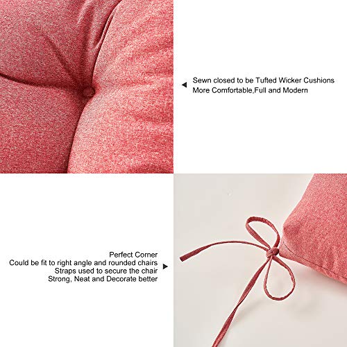 Artplan All Weather Chair Outdoor Cushions Wicker Tufted Pillow With Back For Outdoor Furniture #TOP5