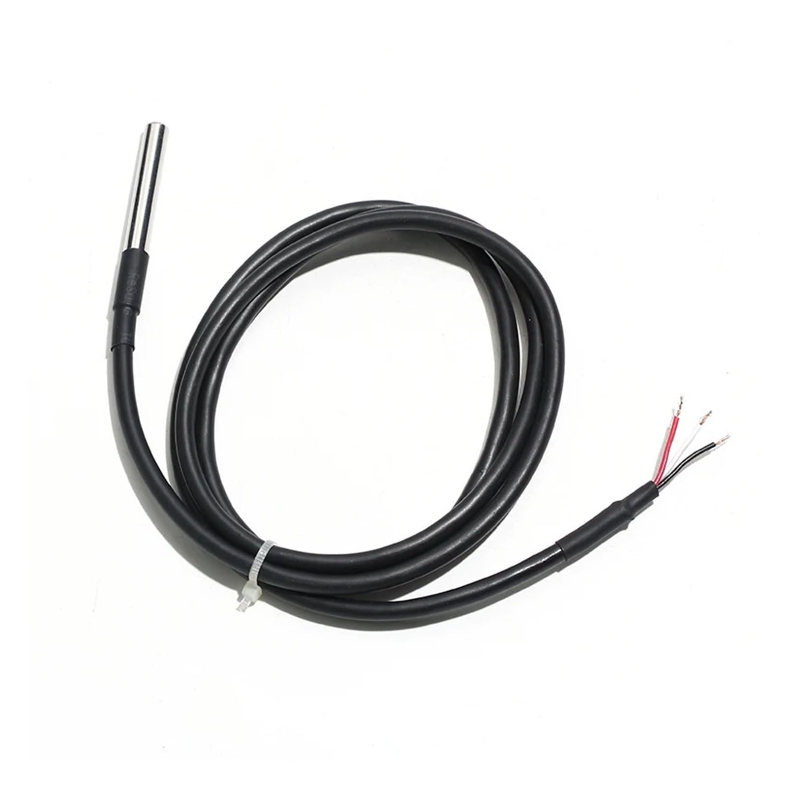 Sonda de temperatura acero inoxidable PT100/CU50-5x50 mm/6x50 mm, cable silicona 1-10 M, resistente al agua, -50~150 °C (1 unidad)
