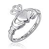 S925 Sterling Silver Love Loyalty Friendship Irish Ladies' Claddagh Ring Size 7