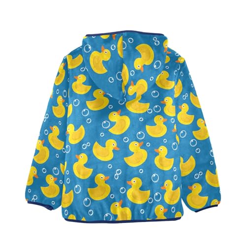 Boys' Fleece Hoody Jacket Zip Up Coat Warm Fall Winter Plush Jacket Yellow Rubber Duck Long Sleeve Outerwear2