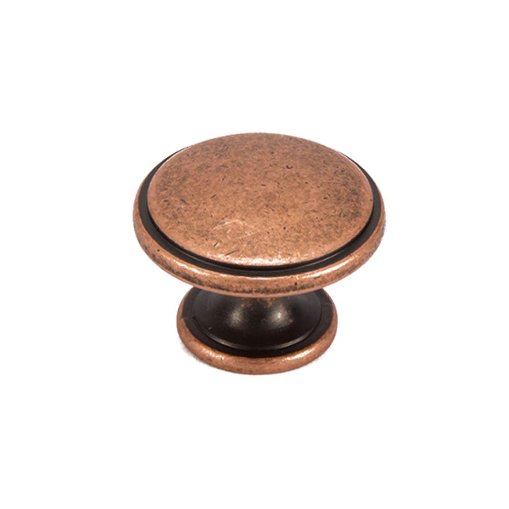 FittingsCo Knob Collection Copper/Chrome/Black/ 38mm Diameter, 6 Finishes Available Kitchen & Bedroom Knob Handles (Copper)