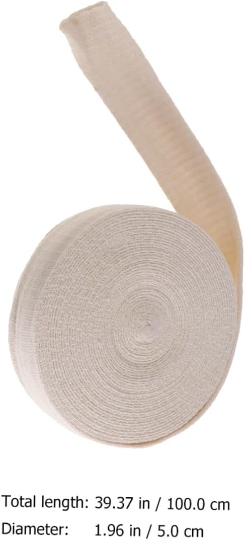 Veemoon High Elastic Cotton Tubular Stockinette Bandages 2pcs Pack 5cm X 10m Elastic Cotton Wraps for Leg Support and Medical Use