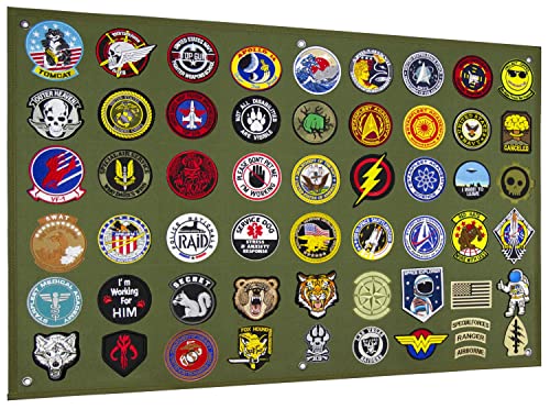 Tactical Patch Display Panel Holder Board for Military Army Combat Morale Uniform Hook and Loop Emblems, 24 Inches x 36 Inches (Medium), No Patches Included