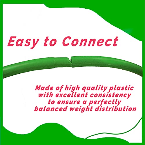 Image of Toy Cloud Adults 8 Interlock able Pieces Octa Design Premium Adjustable Hula Hoop Ring for Exercise (4 Size, 18-29 Inch, Green)