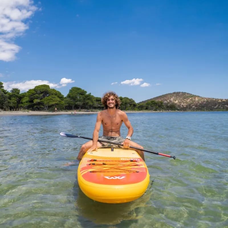 Pack Paddle Gonflable Aqua Marina Fusion 10’10’’ + Pompe Électrique 12V – Sup Adulte Polyvalent All Around – Planche Stable Débutant & Balade – Kit Complet avec Pagaie, Leash, Sac de Transport