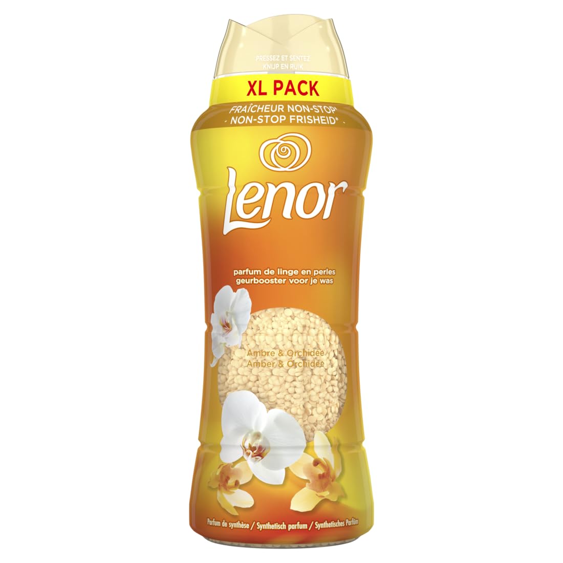 Lenor Perły Booster do prania 495 g, orchidea i bursztyn, do 12 tygodni długotrwałej świeżości w szafie