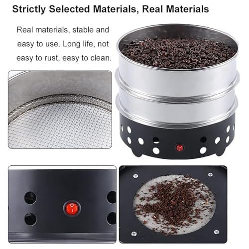 Refroidisseur de grains de café, machine de refroidissement électrique pour torréfaction de café avec radiateur à filtre, capacité de 600 g, refroidissement rapide pour obtenir une meilleure saveur