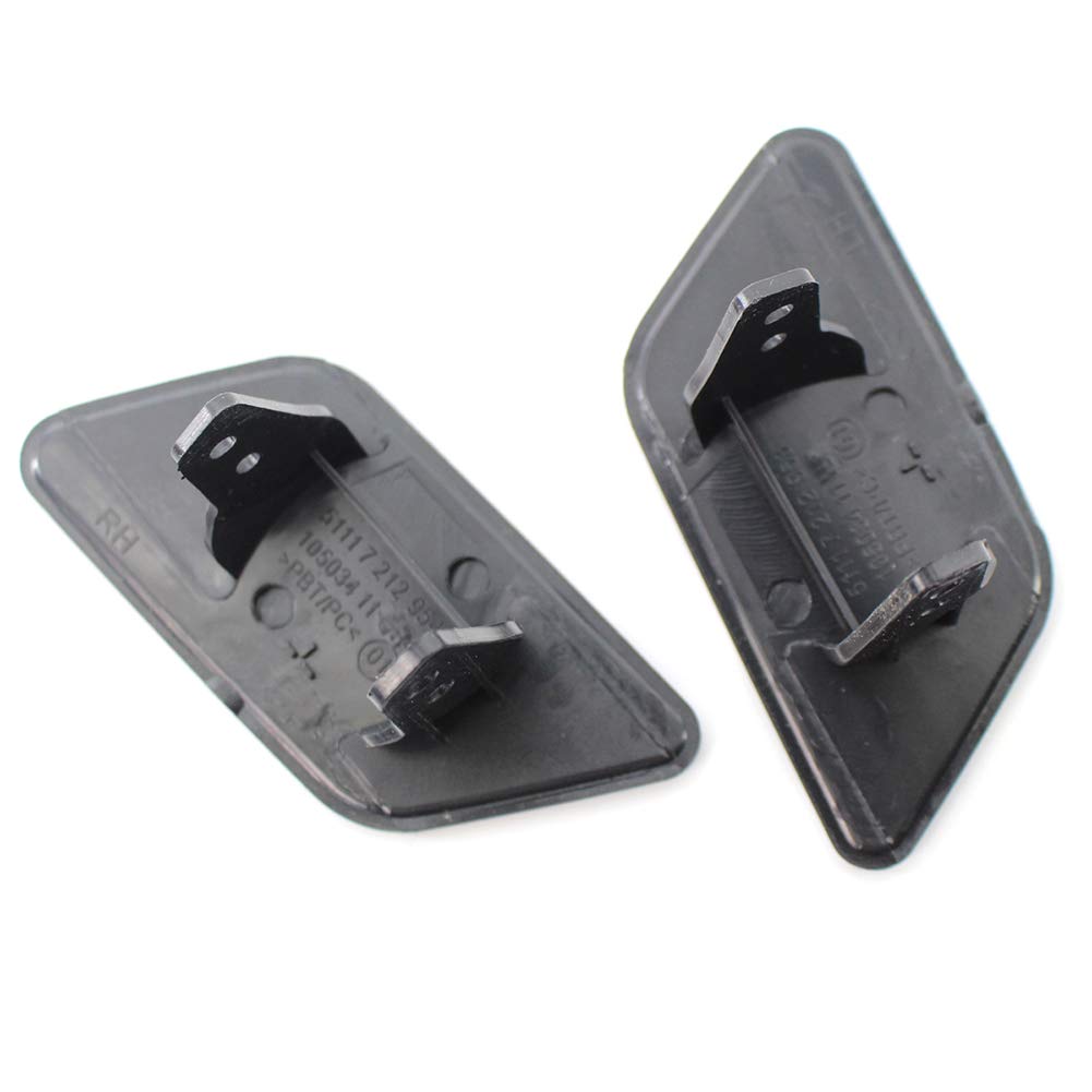 Cnswee6 Motorbike Pair Front Bumper Headlight Washer Nozzle Jet Covers Caps Accessaries for BMW X3 F25 2010 2011 2012 2013 2014, Black Powersport