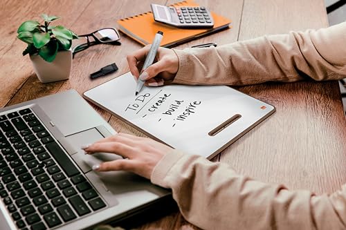 Nobo Mini-Whiteboard A4, Set mit 4 doppelseitigen kleinen Whiteboard-Tafeln, ideal für Schule, zu Hause und im Büro, als Notizboard, für Coaching & Training, 1915710
