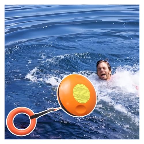 Disco de rescate de agua lanzable con cuerda de seguridad, equipo de emergencia para salvar vidas para piscina, playa y navegación