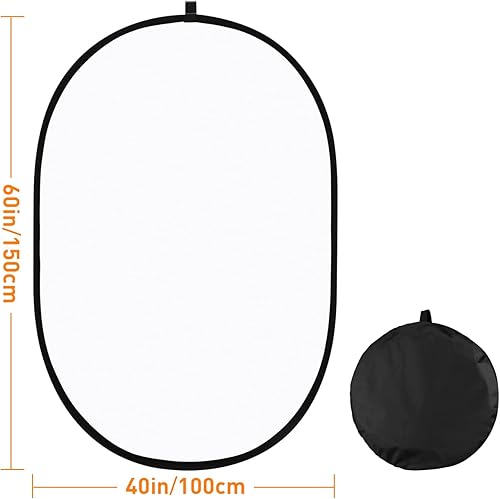 Vista 8 de Difusor de luz suave para estudio de iluminación de 60 x 80 pulgadas, panel de disco plegable con bolsa de transporte para estudio al aire libre