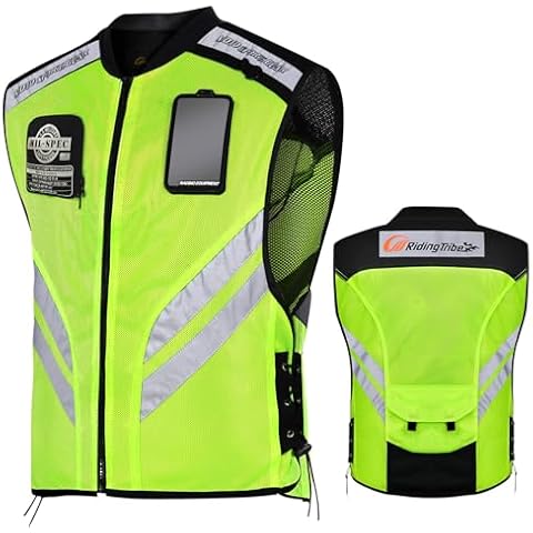 LVNRIDS Reflective Motorcycle Vest Green XL Cover