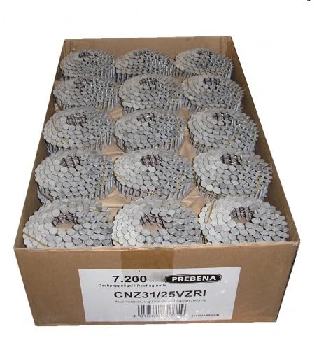 Prebena Dachpappnägel 3,1x22mm Ring feuerverzinkt passend für Dachpappnagler 4X-CNZ45 AN454 Bostitch