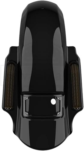 Advanblack Dominator - Guardabarros trasero estirado con lente ahumada negra apta para H-D Touring, Street Glide, Road Glide, 2014-2023 (negro