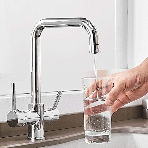Robinet de boisson pure et mitigeur d'évier de cuisine moderne double levier - 2