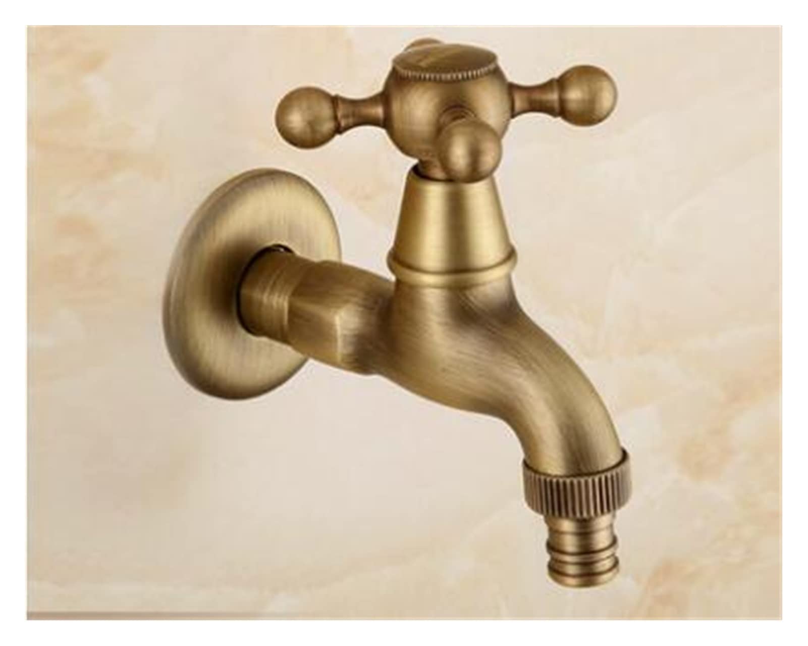Brass Tap Faucet Garden Bibcocks Antique Brass Dragon Carved Washing Machine Faucet Outdoor Faucet Single Cold Tap Easy to Install(A)