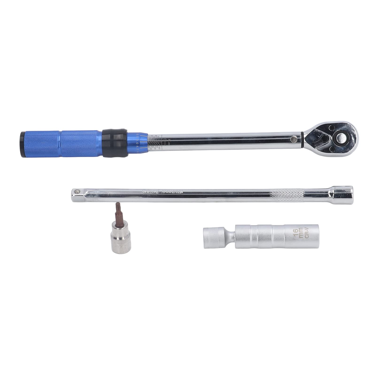 Llave de torsión de 7 piezas, llave de torsión de 3/8 pulgadas, llave de torsión, llave de bujía, rotación de 360 ​​grados con enchufe de bujía de 14 mm y 16 mm para mantenimiento de automóviles