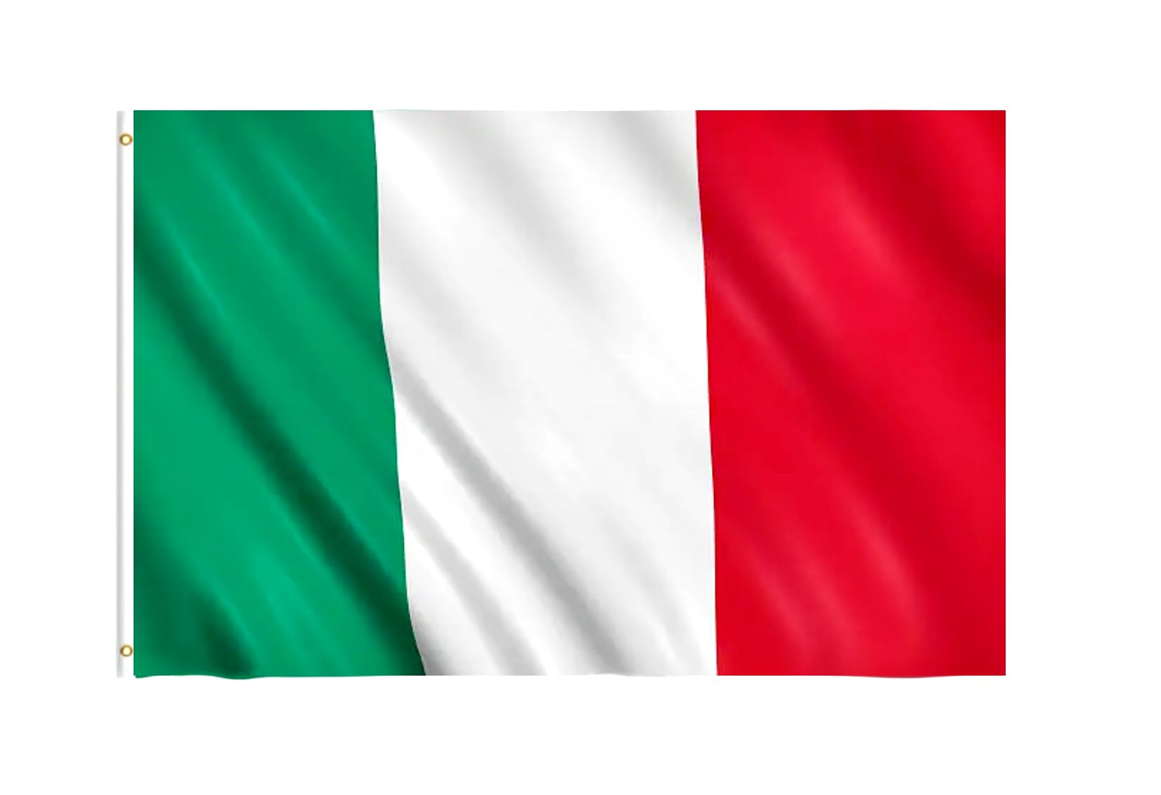 TOPFLAGS Italian Flag 3x5 Ft Outdoor Italy Flag Embroidered Longest Lasting Heavy Duty 210D National Country Flags Polyester Brass Grommets 4 Stitched Hemming Perfect for Outside