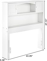 Vista 14 de AFI, Newport - Cabecero completo para libros, color blanco