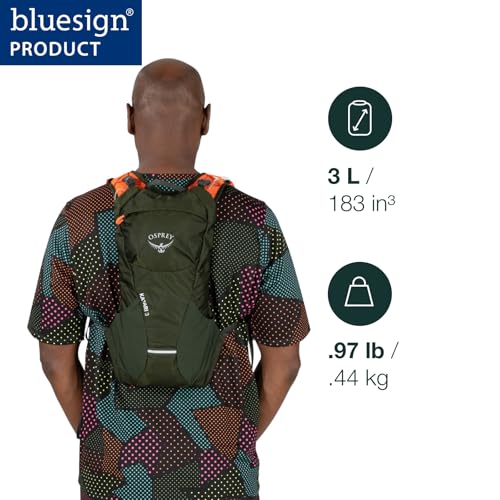 Image of Osprey Katari 3L Men's Biking Backpack with Hydraulics Reservoir, Green Creek