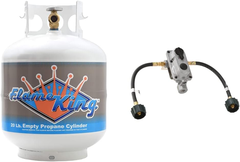 Flame King 20Pound Steel Propane Tank Cylinder with Type