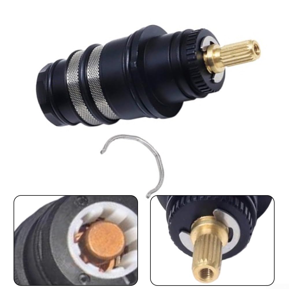 Cartucho termostático de repuesto para válvulas de grifo de ducha, control de temperatura de precisión, material de latón, 3.5 x 1.26 pulgadas, compatible con 94282000 y