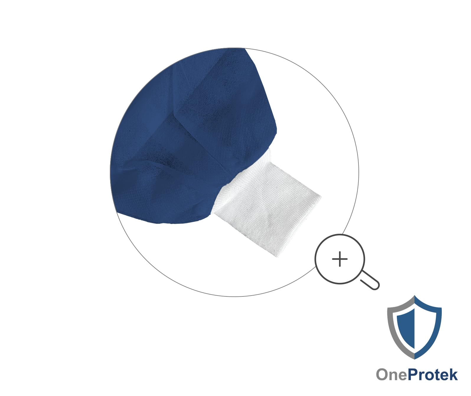 Lot de 10 Surblouses Jetables Bleues XL OneProtek - Blouse de protection fermeture éclair, Médical et industriel, Polypropylène non-tissé, Conforme contact alimentaire, Confortable et Résistante