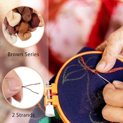 Hilos para bordado sashiko multicolor 9 piezas 100 m miniatura 4