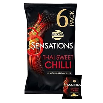 Sensations Thai Sweet Chilli Crisps 25g x - 6 per pack 0.33lbs