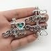 10pcs Silver I Love Mom Mother's Day Pearl Cage Beads Cage Locket Pendant Jewelry Making-for Oyster Pearls, Essential Oil Diffuser, Fun Gifts (I Love Mom)