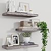 Marsmiles floating shelves 17 inch wall shelf set of 3 rustic wood shelves for wall storage wall mounted wooden display shelf for bathroom bedroom kitchen garage weathered  urban country home decor