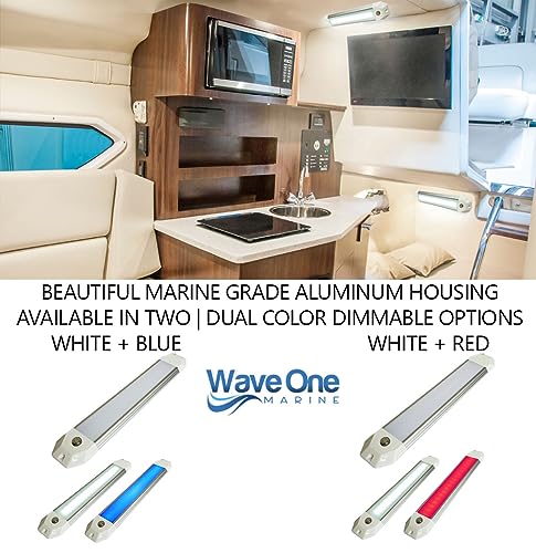 Lampe dôme double couleur étanche IP67 à intensité variable Wave One Marine 12V