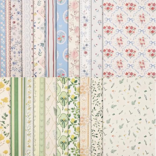 Papel Scrapbooking 60 Hojas Doble Cara 14x21 cm Papel Decorativo Scrapbook para Manualidades Scrapbooking, Scrapbook Materiales Craft para Journal, Álbum de Fotos, Decoupage y Recortes DIY Creativos