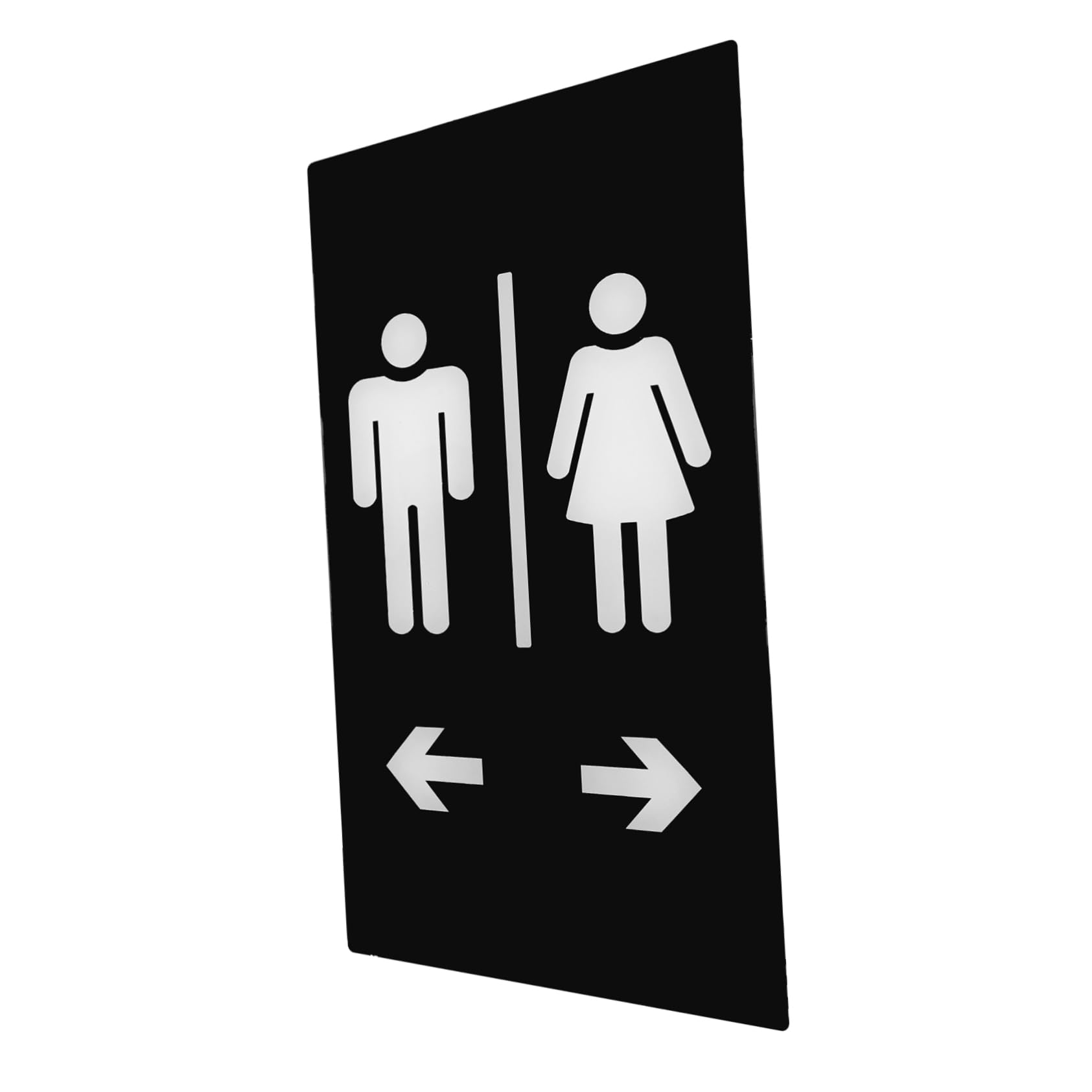 Lurrose Acrylic Self-adhesive Restroom Sign for Men Women Identification for Business Bathrooms Easy Installation Material Modern Design for Offices