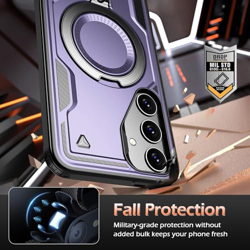 Image of for Samsung Galaxy S24 Case Magnetic with stand, with Mag-Safe, with Screen Protector, Wireless Charging, Shockproof for Samsung S24 5G Phone Case, Ring Holder Phone Cover, for Samsung S24