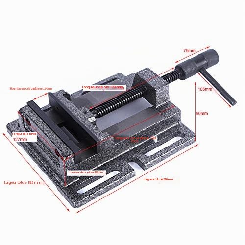 KATSU Étau de Perceuse à Colonne 125mm, Pince de Banc de Perceuse à Colonne de Type Allemand de Qualité Professionnelle pour Perceuses d'Atelier Et de Fraisage 4022745