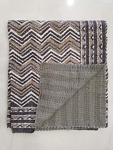Manta interior decoracion hogar Kantha de algodon colcha hecha a mano Gudri el regalo perfecto 8