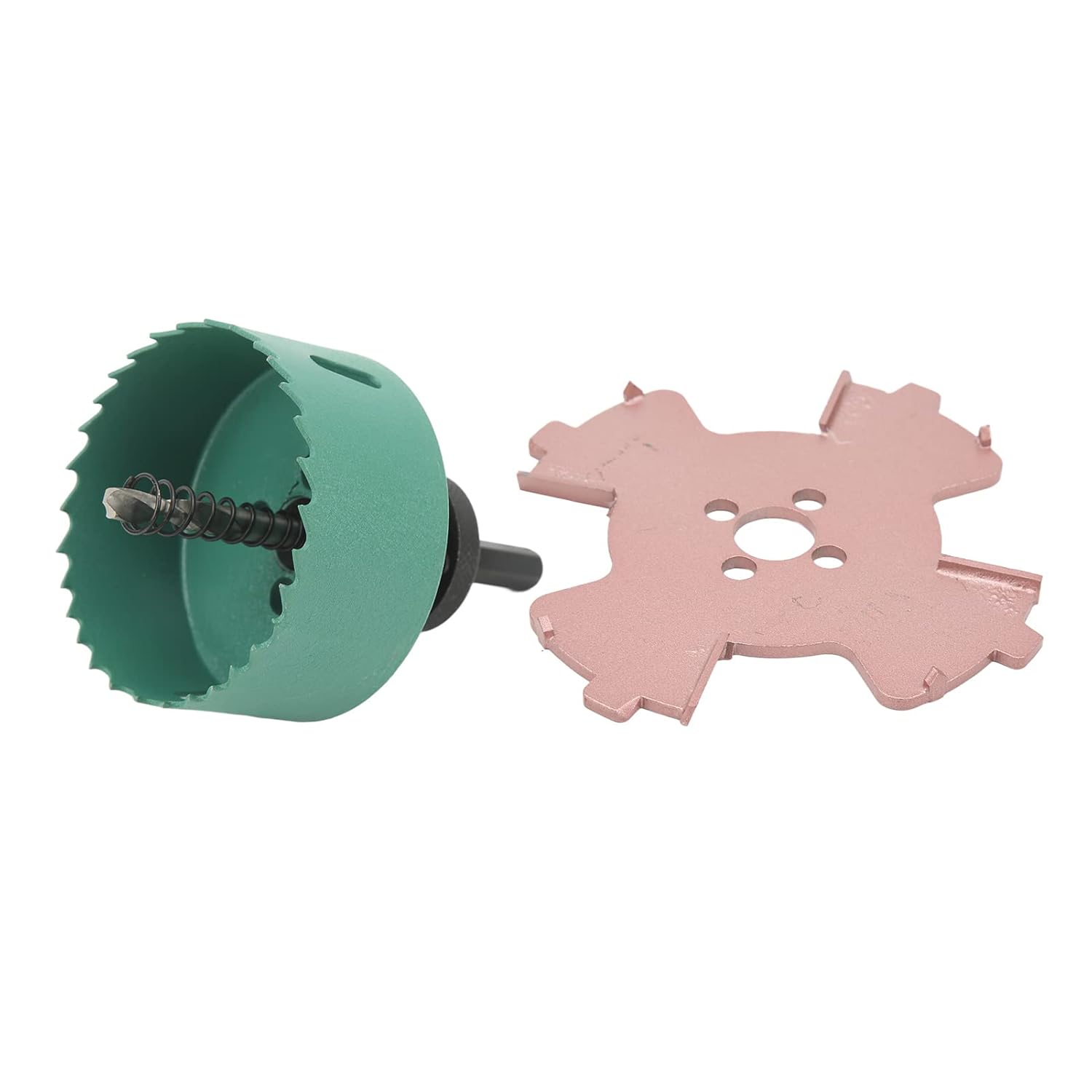 Borderless Hole Opener Hex Shank Center Drilling Tool Set Green Black (75mm)
