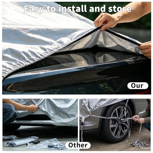 Image of GUNHYI 6 Layer Car Cover Custom Fit Nissan Rogue (2007-2026) Waterproof All Weather, Heavy Duty Outdoor Snow Sun Rain Uv Protection (Ships from US Warehouse, Delivery 3-5 Days)