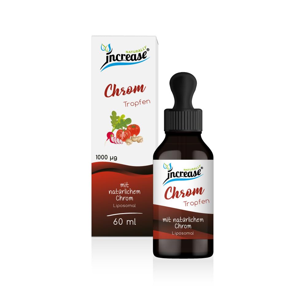Liposomale Chrom Tropfen hochdosiert - (30.000µg pro Packung) 1000µg Chrom pro Tagesdosis - MCT Öl -Hohe Bioverfügbarkeit