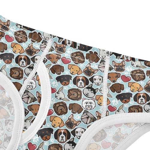 Boys' Exclusive Briefs Toddler Underwear 95% Combed Cotton Boxerbriefs 2T Dog Face Repeat Pattern 964