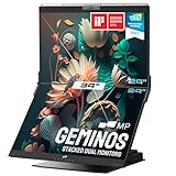 Mobile Pixels Geminos 2 x 24 inch FHD Stacked Computer Monitor with All-inclusive Dual Vertical Monitors, 100W USB-C Charging, 1080P Webcam&Speakers, HDMI/USB-A/USB-C, Height Adjustable (2 Monitors)