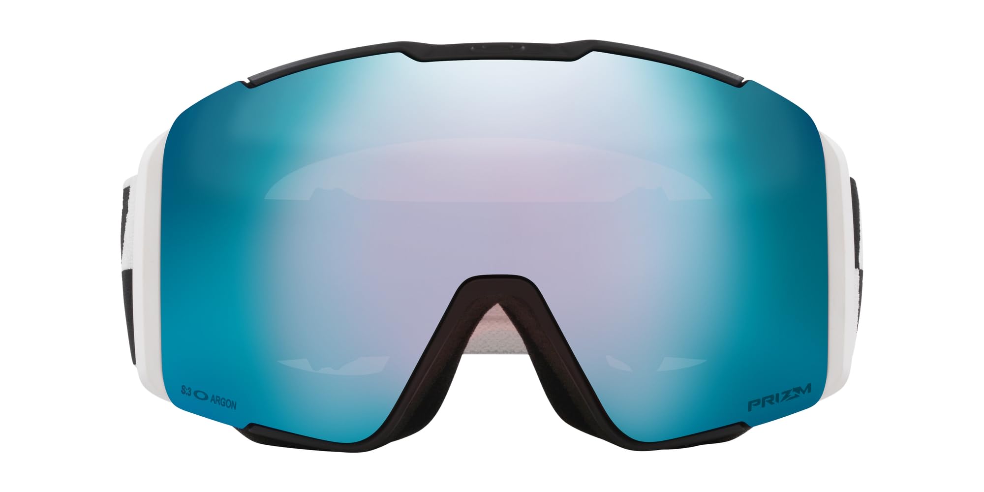 Oakley Line Miner Pro Snow Goggle, Black White Duality Strap w/Prizm Snow Sapphire Iridium Lens, Large