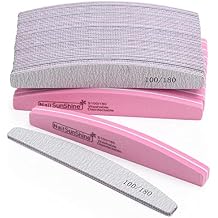 35 Count 100/180 Grit Nail Files and Buffers Kit, Reusable Sanding Buffing Blocks Sponge File Double Sides Emery Boards